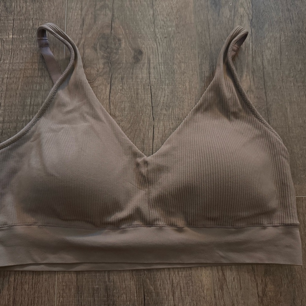 Jockey Ribbed Brown Bralette